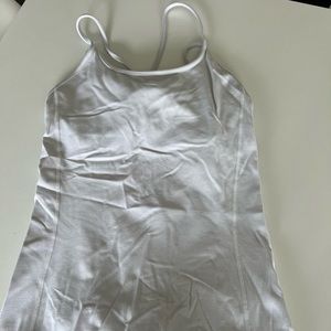 Lululemon built in bra white tank.